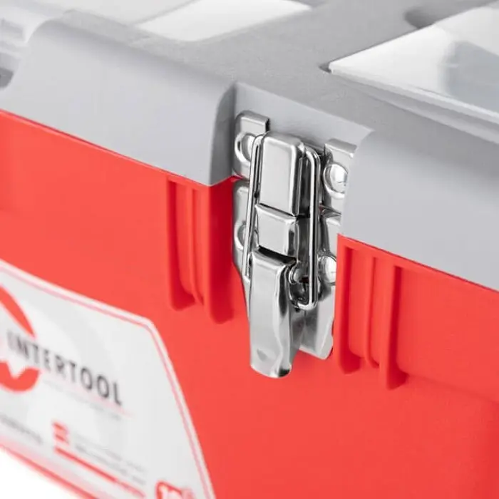 Ящик для інструментів INTERTOOL BX-0914, пластиковий, з металевими замками, 16'' - фото 4