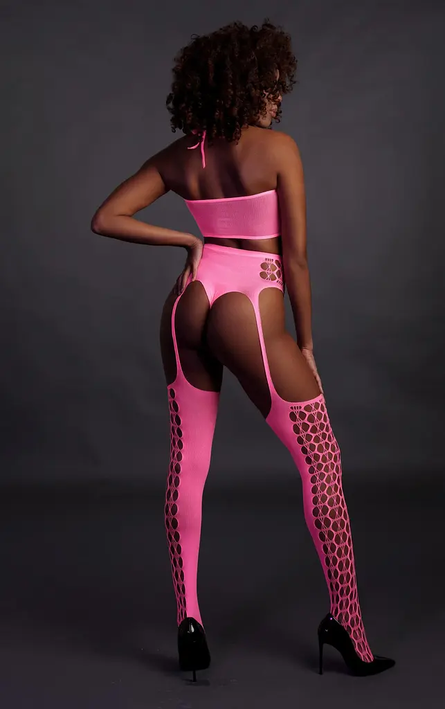 Комплект білизни Ouch! Neon, XS/XL (рожевий) - фото 5