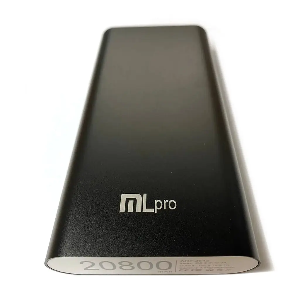 Арядка для телефону павер банк чорний 20800mAh MLpro 2642 зовнішній акумулятор - фото 5