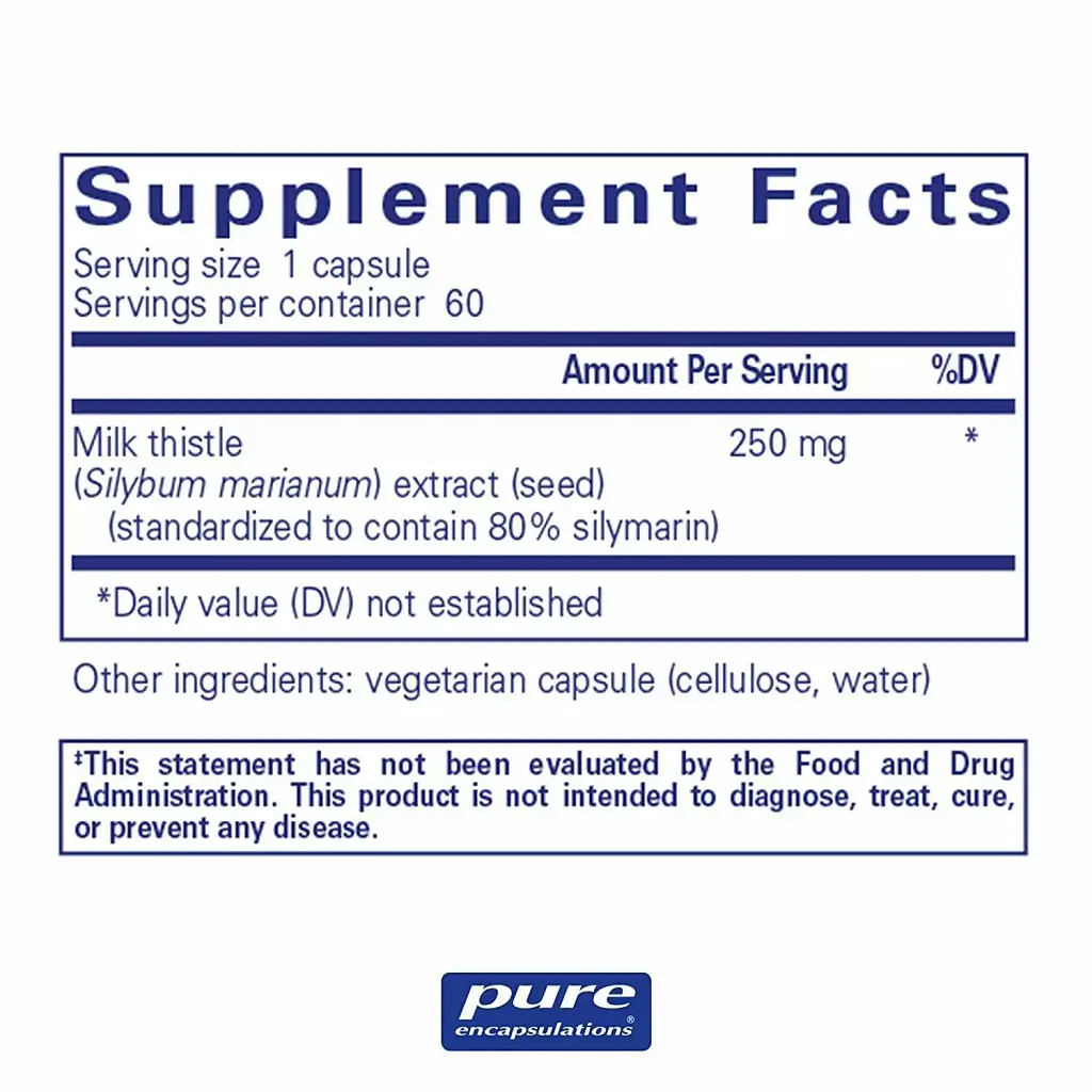 Силимарин Pure Encapsulations Silymarin 60 капсул - фото 2