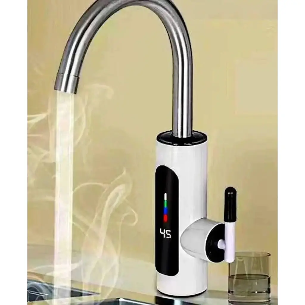 Проточный водонагреватель Delimano кран-бойлер LCD смеситель с подогревом воды - фото 2