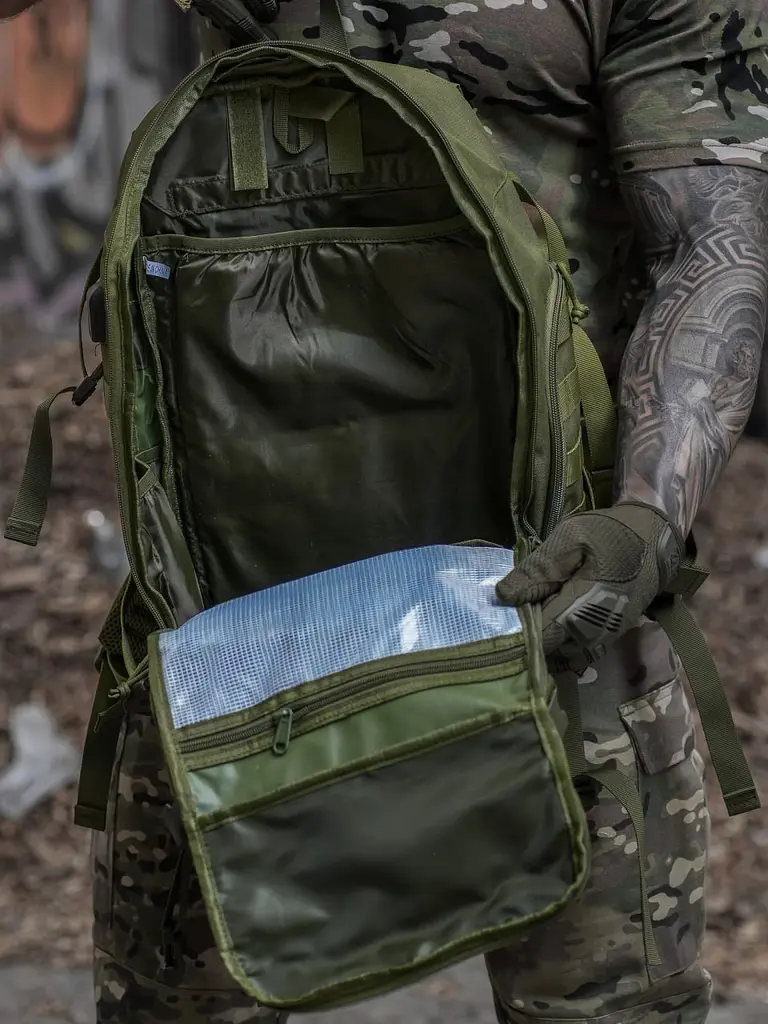Рюкзак тактичний PUBG 30 л, олива - фото 7