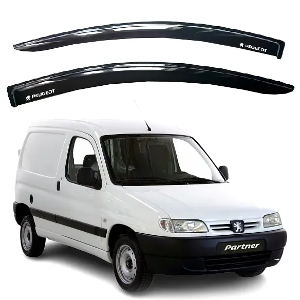 Дефлектори вікон ветровики для Peugeot Partner I 1996-2008 Скотч 3M 2 шт Voron Glass