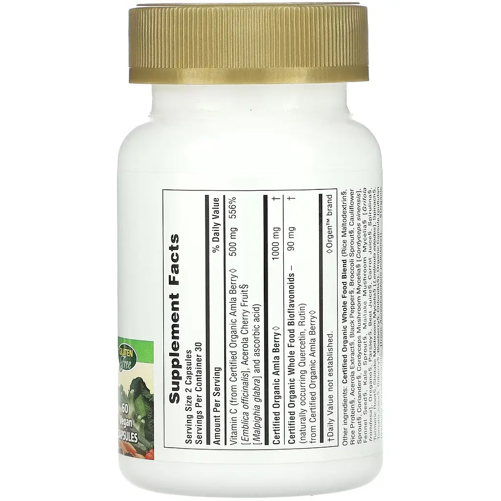 Витамин С органический Natures Plus Vitamin C 500 мг 60 вегетарианских капсул - фото 2