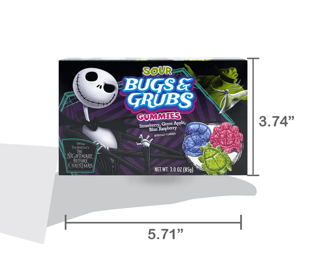 Жувальні цукерки Disney The Nightmare Before Christmas Bugs and Grubs Gummy Candy Halloween 85г - фото 4