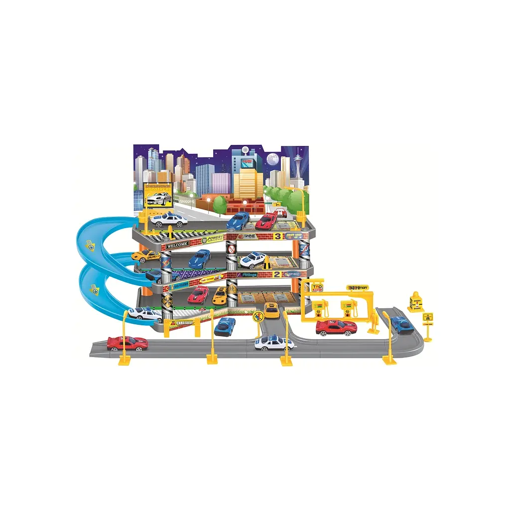 Ігровий набір Playset складний паркінг в комплекті з 4 машинками GARAGE (3858894672479) - фото 2