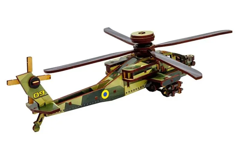Конструктор Puz-00954 Sky Chopper, дерев'яний PuzzleOk - фото 6