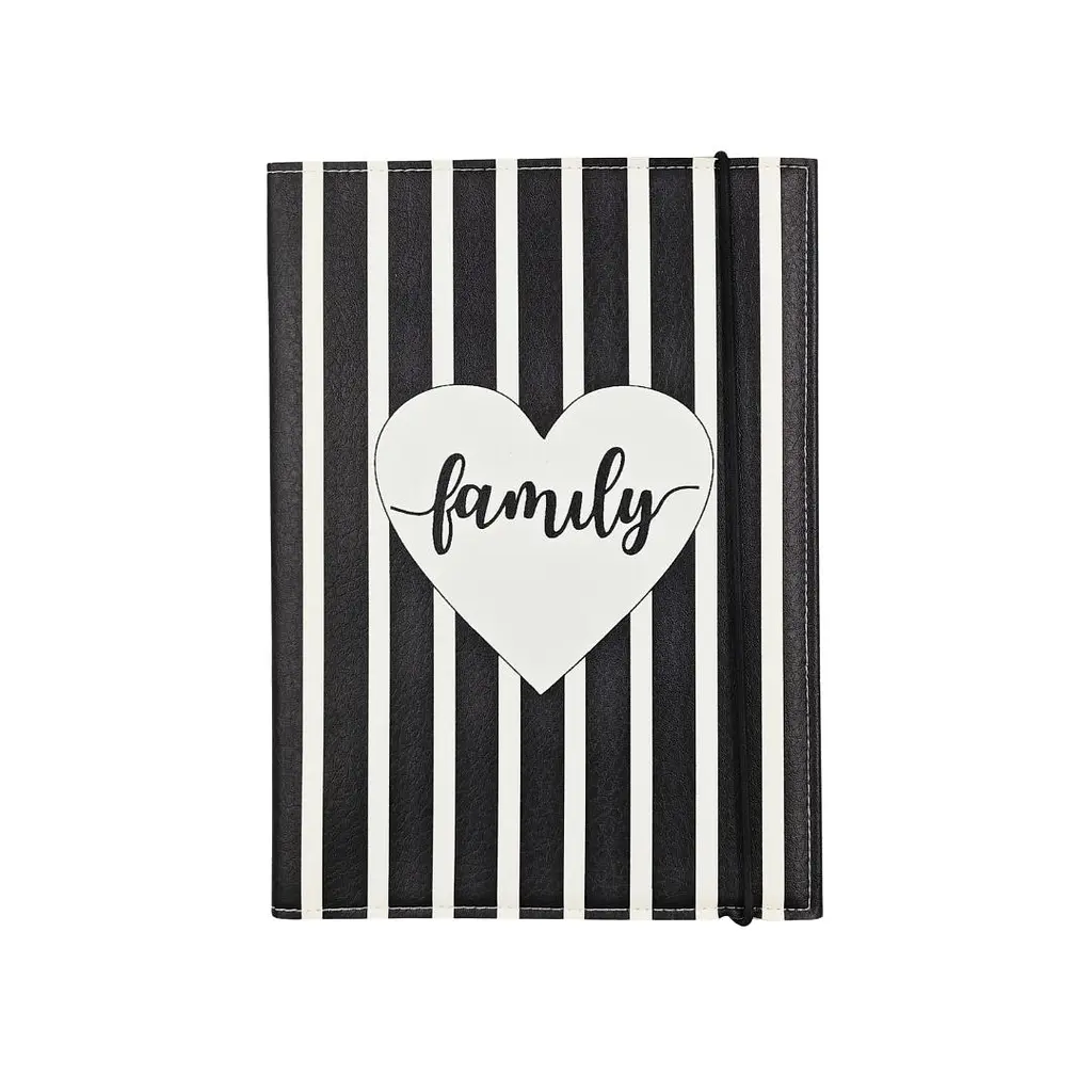 Органайзер для документів А5 чорно-білий, папка Family у смужку