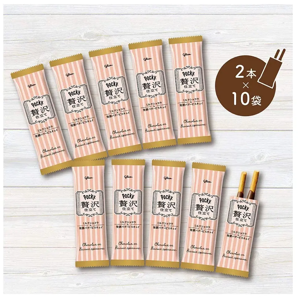Японські палички Glico Pocky Luxury Milk Chocolat 10х2шт, 110г - фото 7