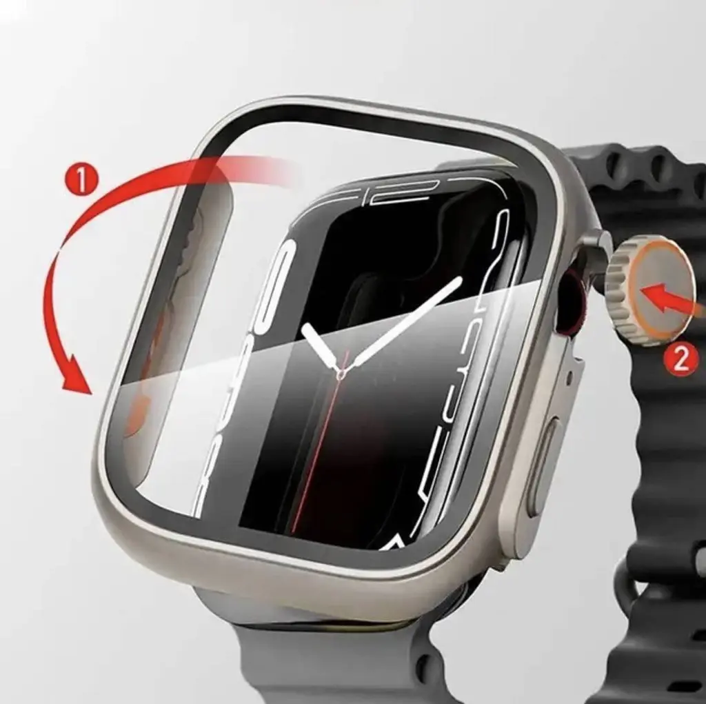 Захисний чохол із захисним склом Choice 3 для Apple Watch 45 мм у стилі Ultra Gray - фото 8