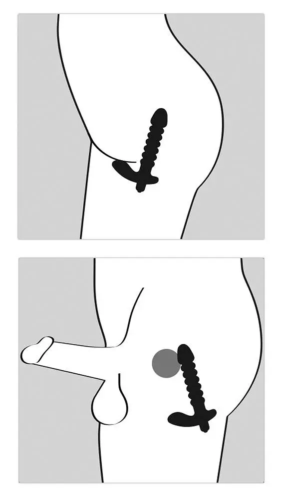 Анальна пробка з вібрацією Black Velvets 17 см (чорний) - фото 8