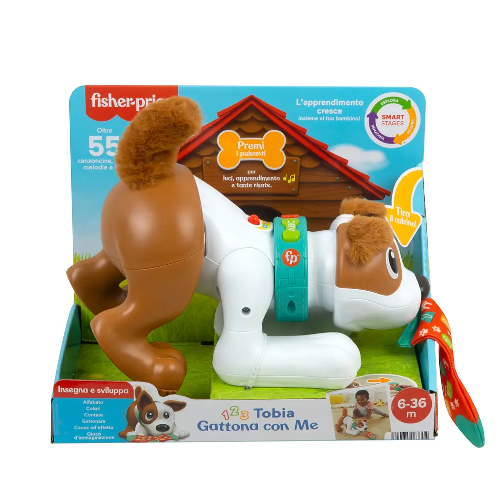 Интерактивная игрушка Fisher-Price Веселый щенок, укр. (HHH12) - фото 8
