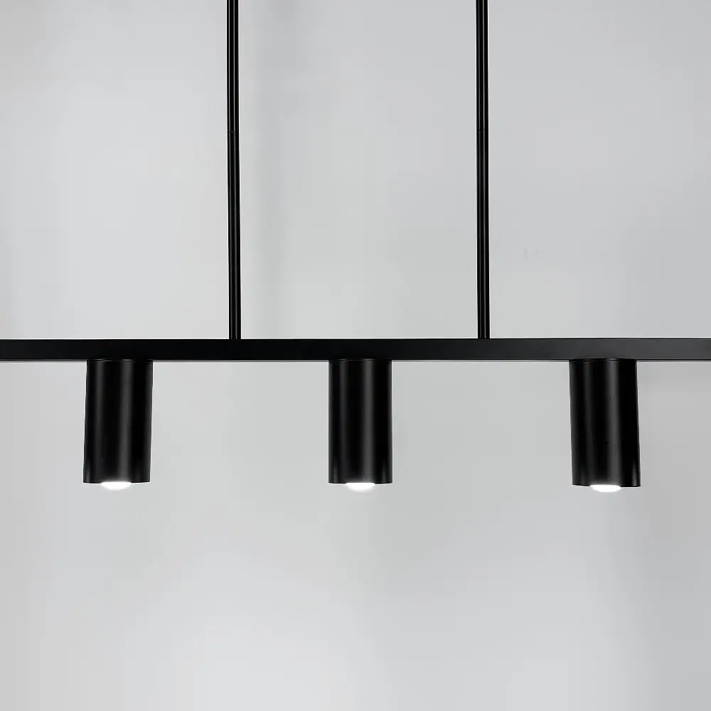 Удлиненная черная люстра Baliko с 5-ю спотами Line.F MJ 119/5 BK - фото 3