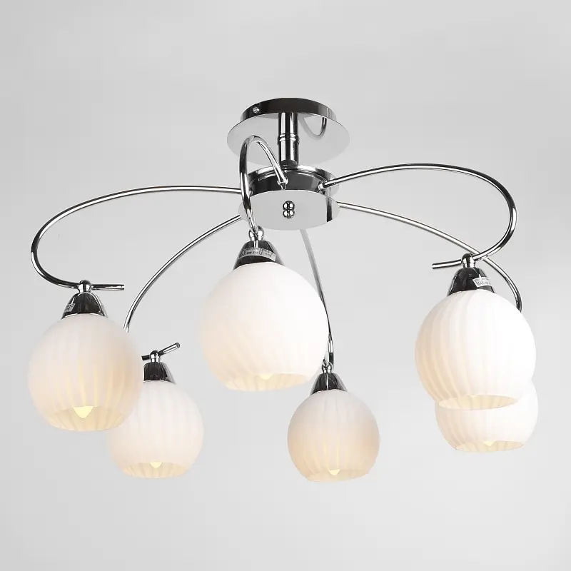 Люстра потолочная Brille классическая E14 40W CH (LK-262C/6) - фото 10