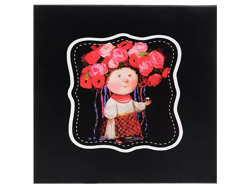 Набір тарілок Lefard Україночка 19 см чорний 2 шт (924-499) - фото 2