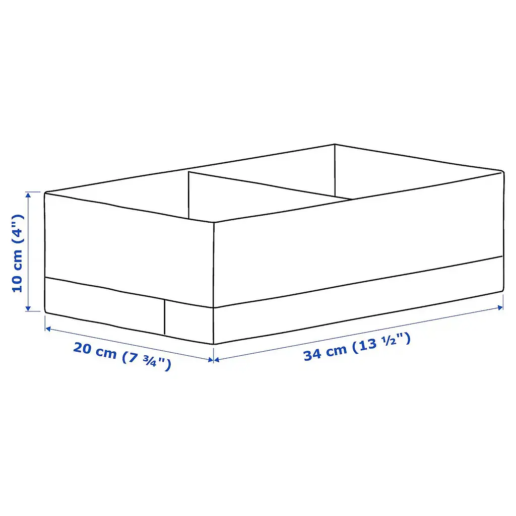 Органайзер з відділеннями IKEA білий для шухляд та полиць, 20×34×10 см - фото 3