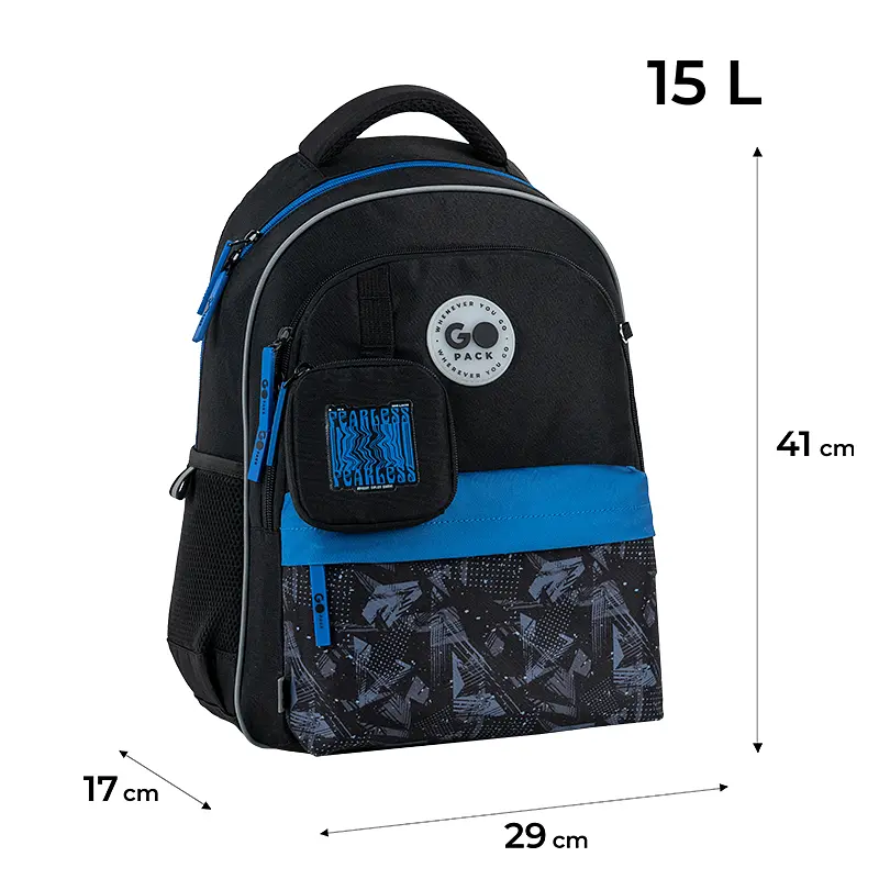 Рюкзак GoPack Education 182M Fearless Vibe Черный (GO26-182M-6) - фото 2