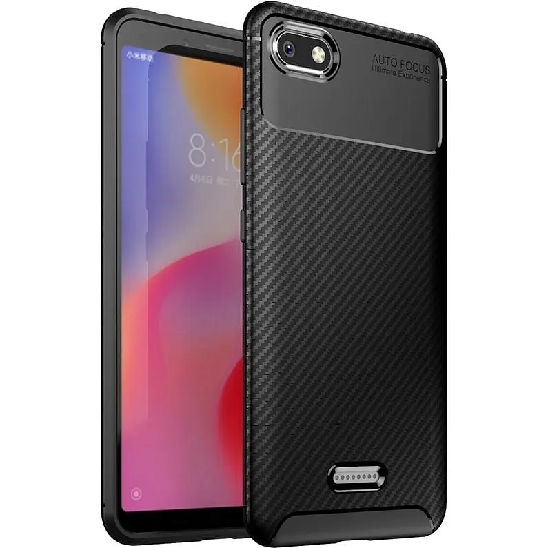 Чохол-накладка Toto TPU Carbon Fiber 1.5 mm Case Xiaomi Redmi 6A Black - фото 2