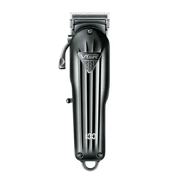 Машинка для стрижки волосся VGR V-282 LED-дисплей акумуляторна Black