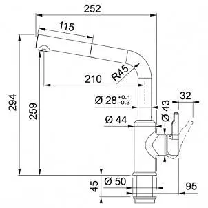 Змішувач для кухонного миття Franke Urban 115.0595.089 - фото 2