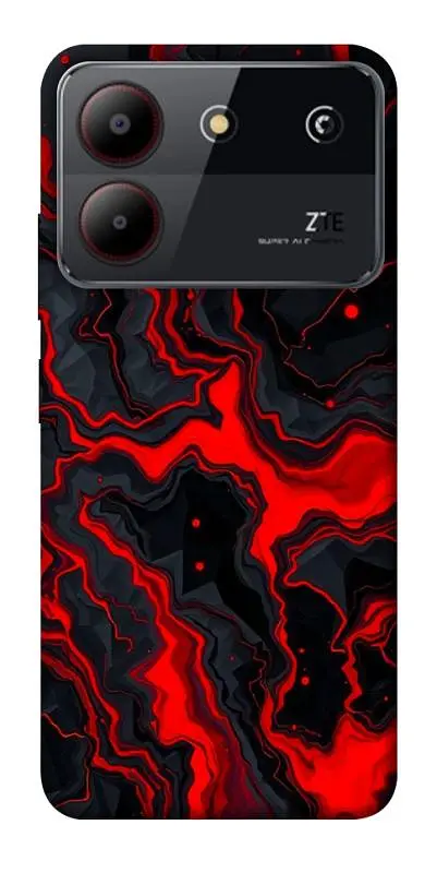 TPU чохол Demsky Black red marble для ZTE Blade A54 4G