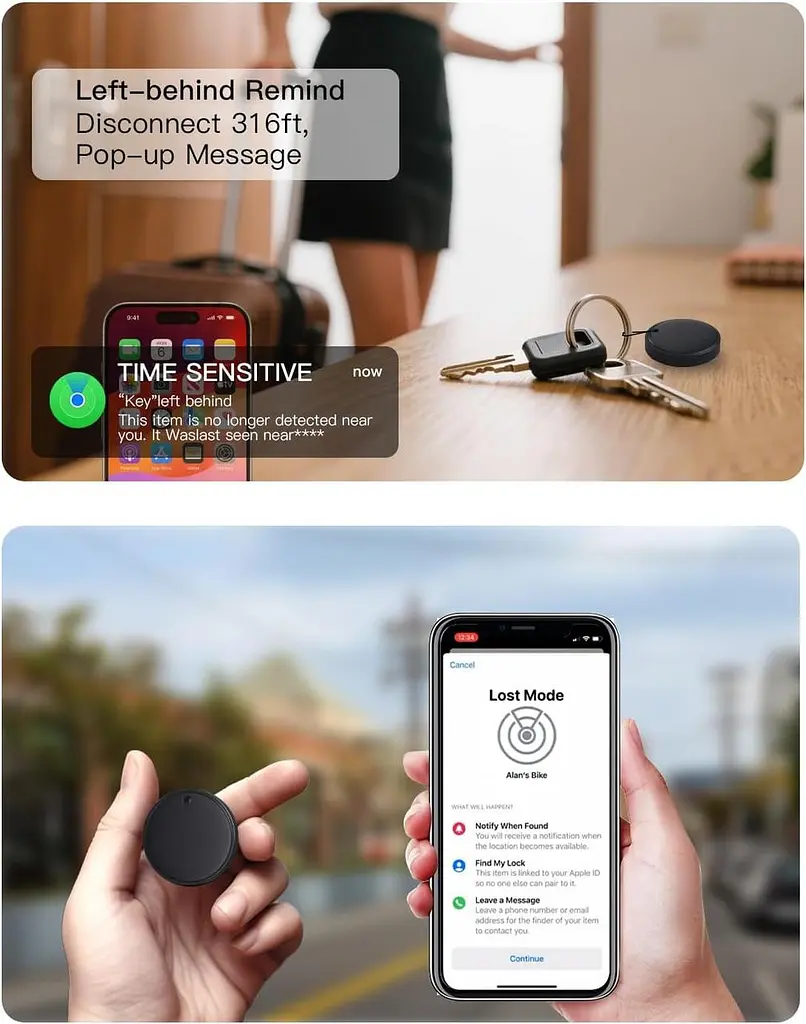 Bluetooth-трекер Nutale для Apple Find My, брелок для ключів iOS - фото 7