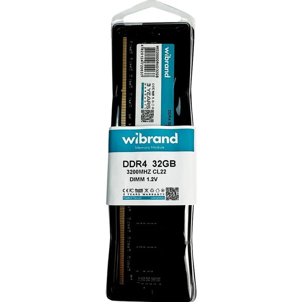 Модуль пам'яті Wibrand DDR4 32GB 3200MHz CL22 (WI3200DDR4D/32GB) - фото 3