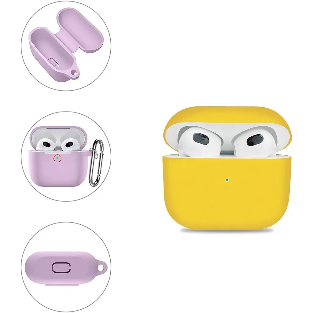 Чехол BeCover Silicon для Apple AirPods (3nd Gen) Yellow (707233) - фото 3