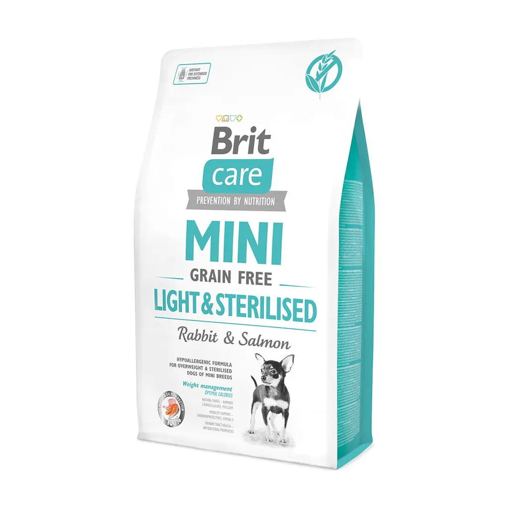 Сухий корм для собак Brit Care GF Mini Light & Sterilised 2 кг (8595602521067)
