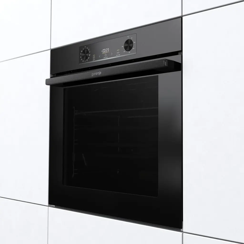 Духова шафа електрична Gorenje 77 л A+ пара дисплей піроліз чорний - фото 4
