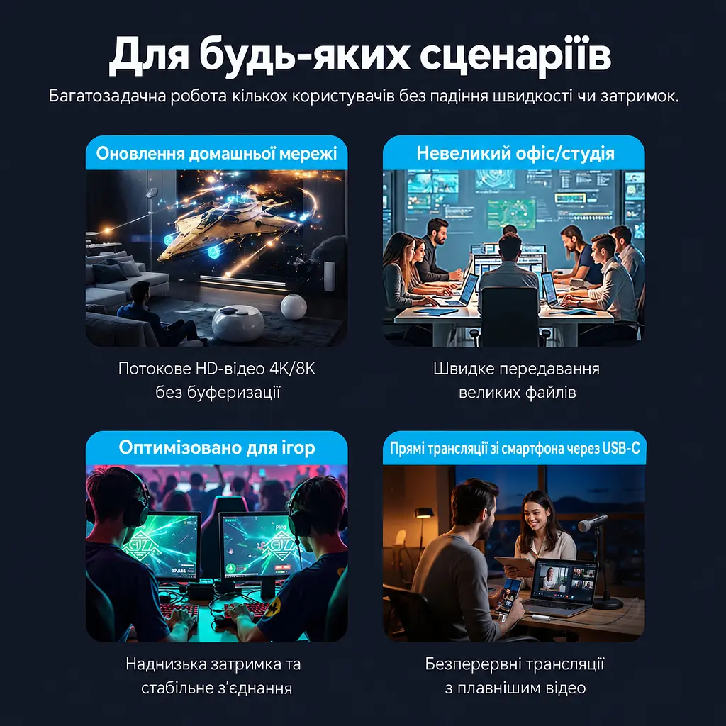 Ethernet-адаптер Vention зовнішня мережева карта USB-A на RJ45 до 2,5 Гбіт/с для швидкості понад 1 Гбіт/с потрібен кабель Cat6 або вище без налаштування у Windows 11 та macOS із захистом від короткого замикання та перенапруги алюмінієвий корпус для відведення тепла вбудований кабель 0,15 м сірий (CFSHB) - фото 14
