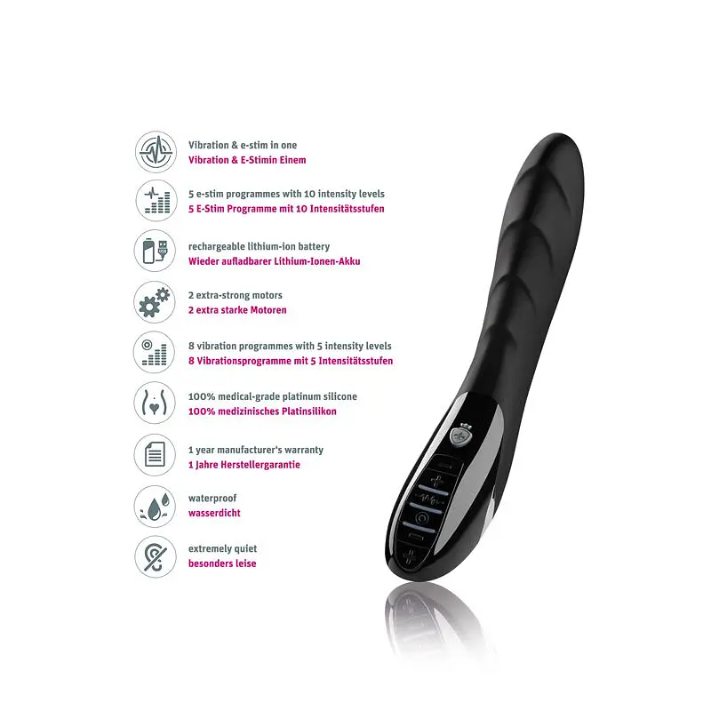 Вібратор з електростимуляцією Mystim Sizzling Simon eStim Black, міостимулятор - фото 7