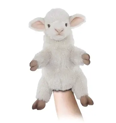 М'яка іграшка на руку Hansa Ягня Hansa Puppet, 27 см - фото 2
