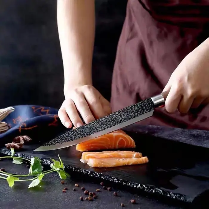 Набор кухонных ножей из нержавейки с антипригарным покрытием 6 штук Knife ER-0588 - фото 3