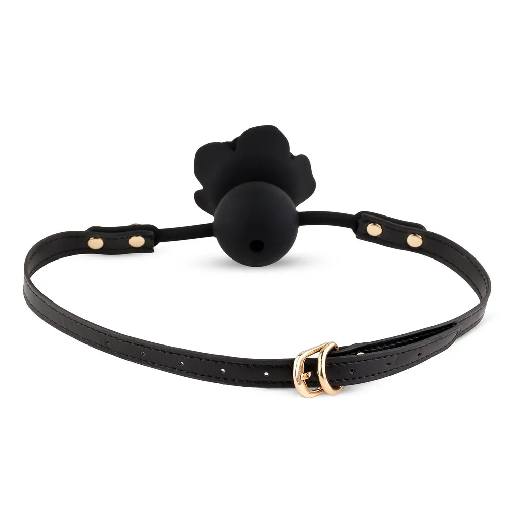 Кляп Black Rose Ball Gag чорний - фото 3
