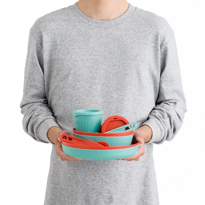 Набір посуду Sea to Summit Passage Dinnerware Set, 2P, 14 Piece Зелений-Помаранчевий - фото 4
