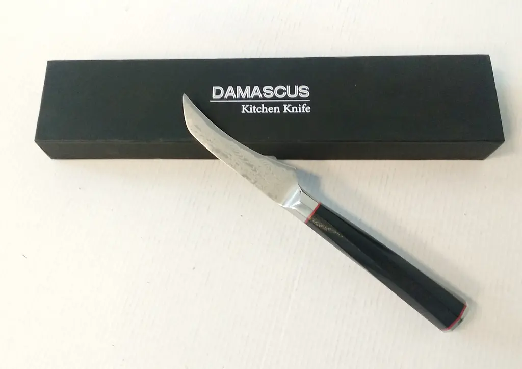 Ніж для чищення овочів Damascus DK-AK 3008 AUS-10 9 см Дамаська сталь 73 шарів - фото 7