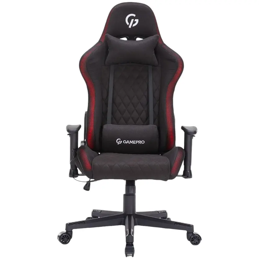 Игровое кресло GamePro RGB Size L Fabric Black (GC700FB) - фото 6