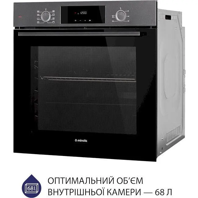 Духова шафа Minola EOD 6804 Platinum Gray сірий - фото 4