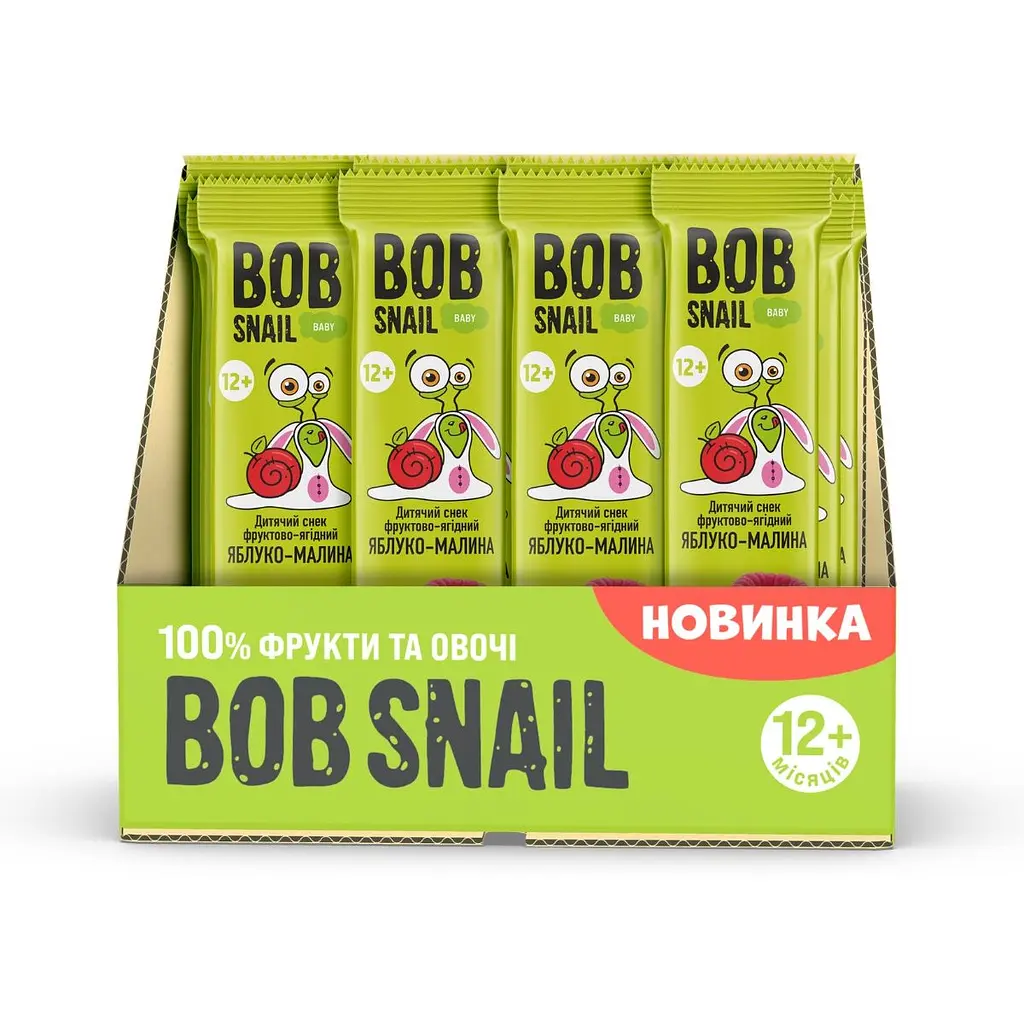 Дитячий снек  Bob Snail Яблуко-Малина 17 г - фото 3