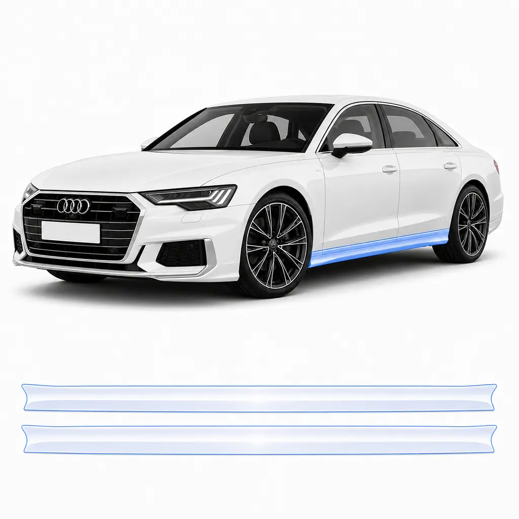 Антигравійна захисна бронеплівка за лекалами для Audi A8 D5 facelift 2022- нижня зона кузова