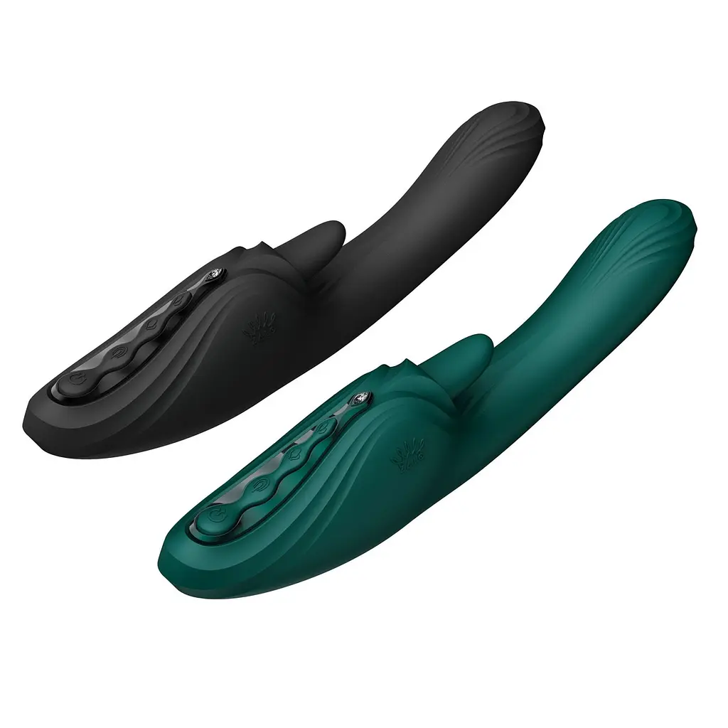 Смарт-вібратор Zalo Ares Turquoise Green, підігрів, 3 мотори, язичок для клітора, стимуляція точки G - фото 12