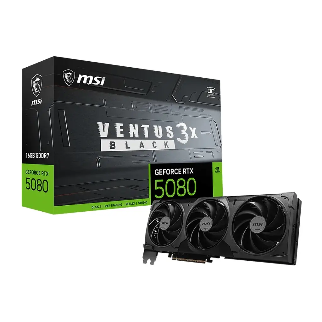 Відеокарта MSI GeForce RTX5080 16GB VENTUS 3X OC BLACK (RTX 5080 16G VENTUS 3X OC BLACK) - фото 7