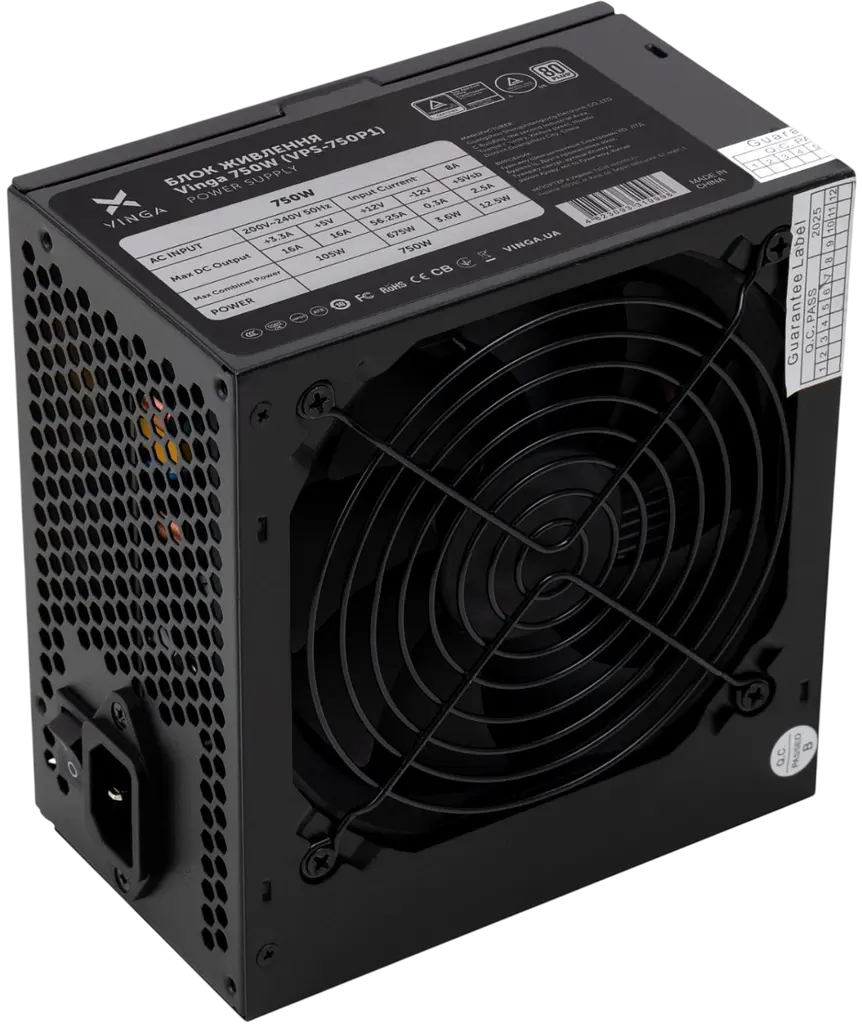 Блок живлення Vinga VPS P1 750W 80+ (VPS-750P1)