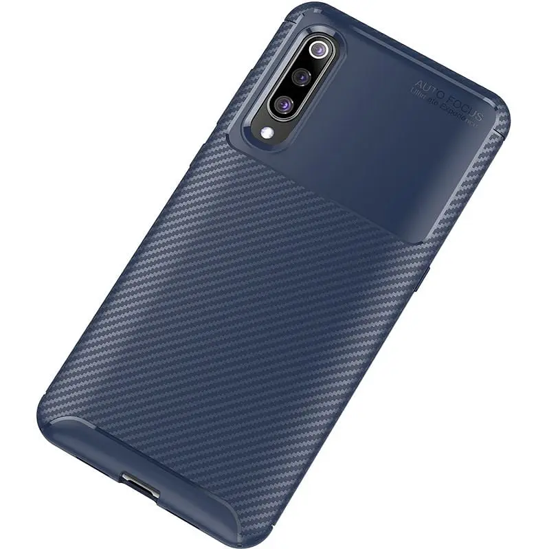 Чохол-накладка Toto TPU Carbon Fiber 1.5 mm Case Xiaomi Mi 9 Dark Blue - фото 2
