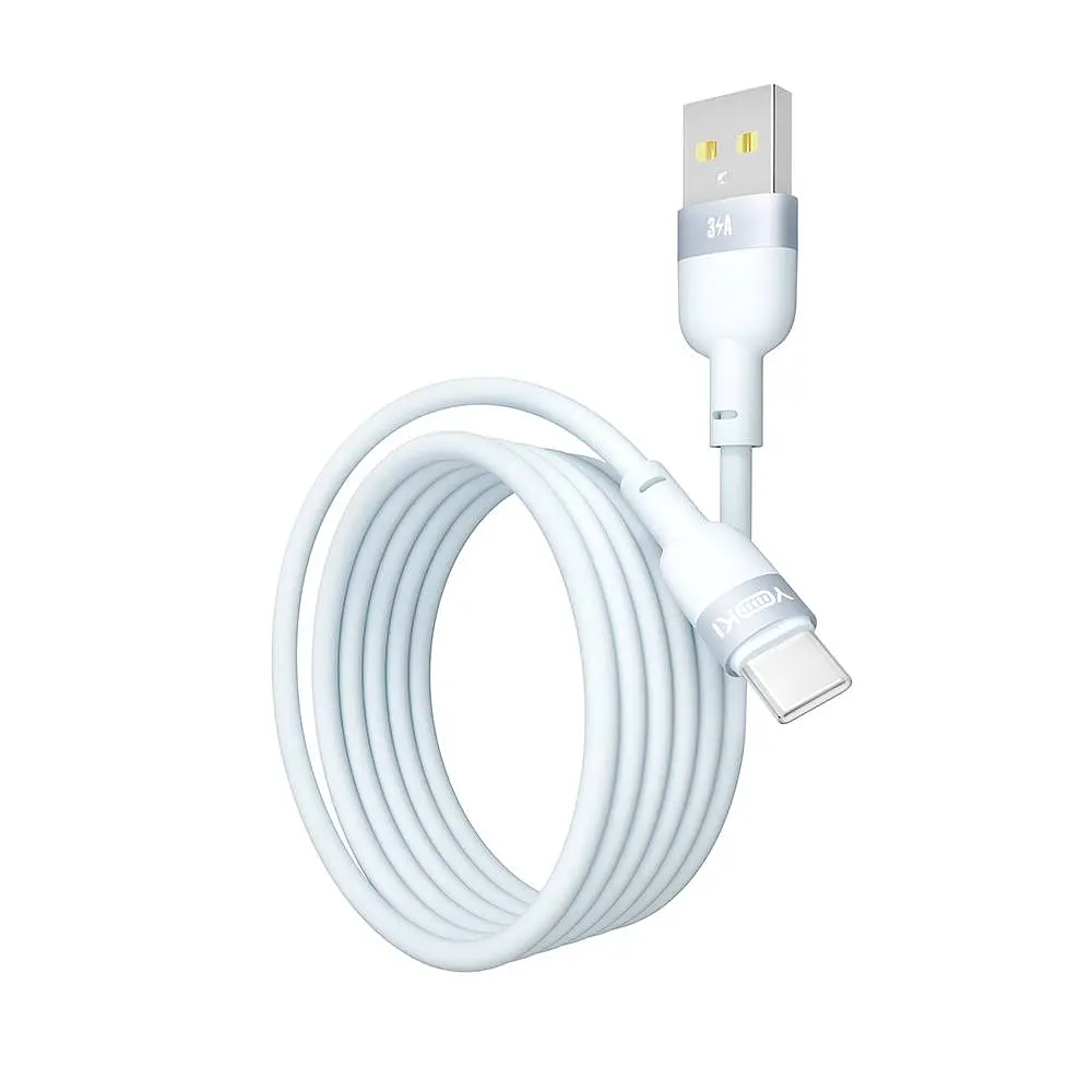 Кабель для заряджання та обміну даними USB Yoki YK-SI50 SILICONE Series USB/Type C 60W 3A/20V 1.2 м Синій - фото 5