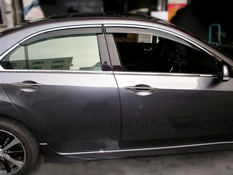 Дефлектори вікон вітровики Lexus RX 350 / 400 2003-2009 З Хром молдингом - фото 2