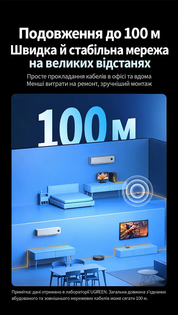 З’єднувач мережевих кабелів UGREEN NW261 Ethernet з двома гніздами RJ45 до 10 Гбіт/с без окремого живлення з металевим екрануванням з позолоченими контактами темно-сірий (15117) - фото 9