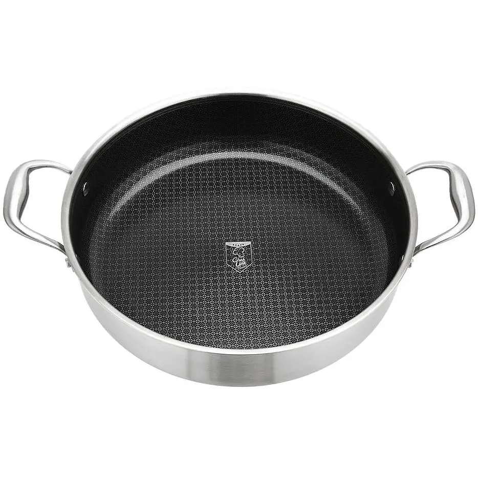 Каструля низька з нержавіючої сталі зі скляною кришкою Heinner Titanium3 4.8 л (HR-MRK-30C) - фото 3