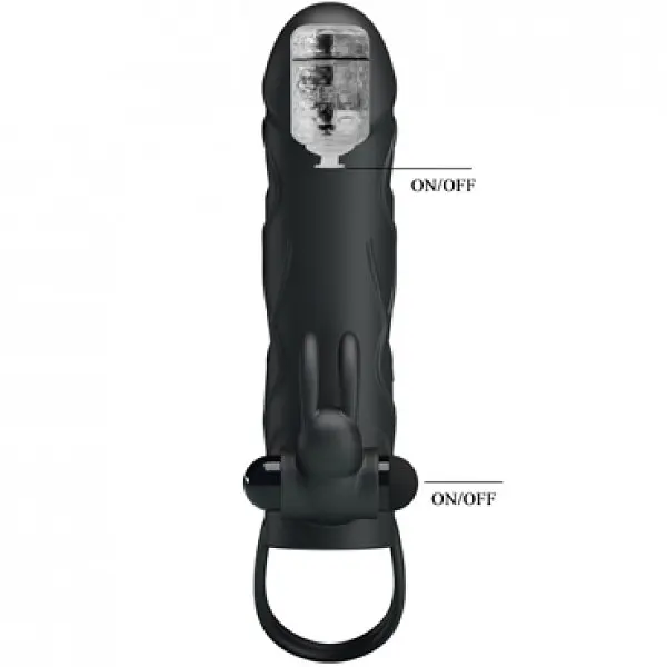 Насадка на член - Pretty Love Penis Sleeve 5,5 Black Baile 6603BI0526 88068 - фото 2